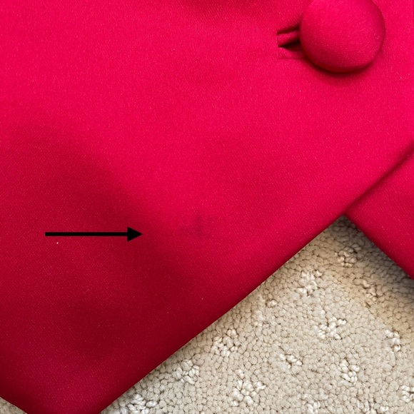 Vintage “Black Tie” Oleg Cassini 3 piece Red Satin Formal Suit - Size 6 - Picture 6 of 15